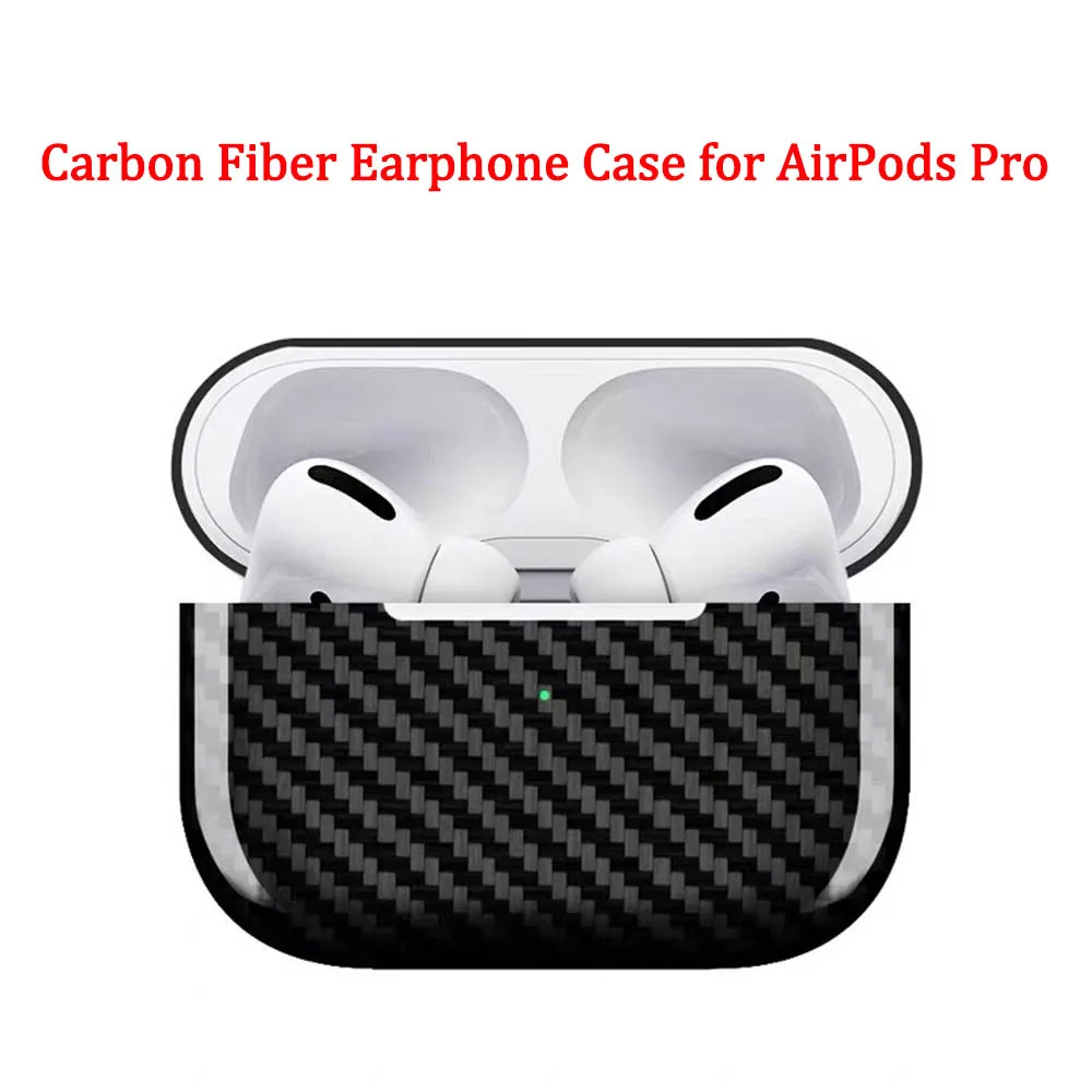 Чехол для наушников из углеродного волокна чехол Apple AirPods Pro 2019 натурального