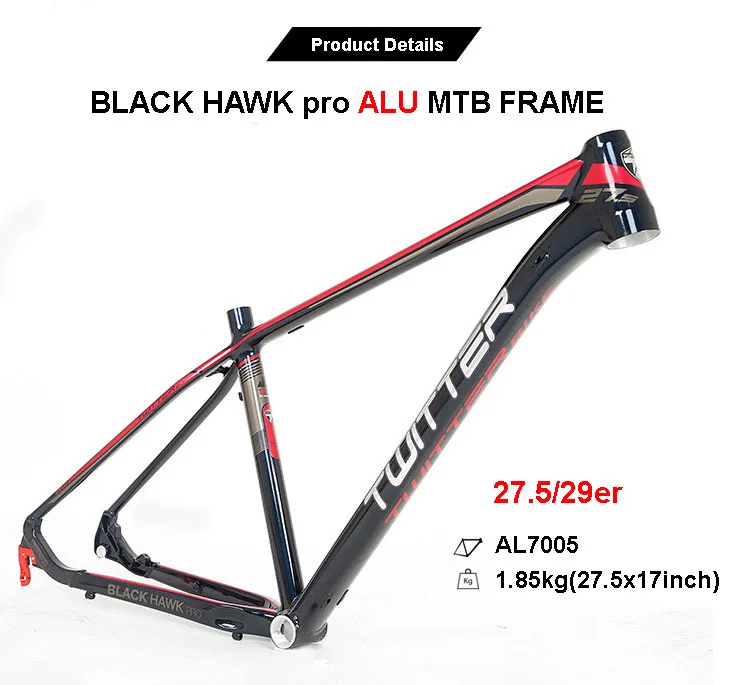 Твиттер Black Hawk AL7005 рамка 27,5 29er усиленный XC рычаг для Mtb сверкающий Обесцвечивающий краской кабель прокладки внутренней