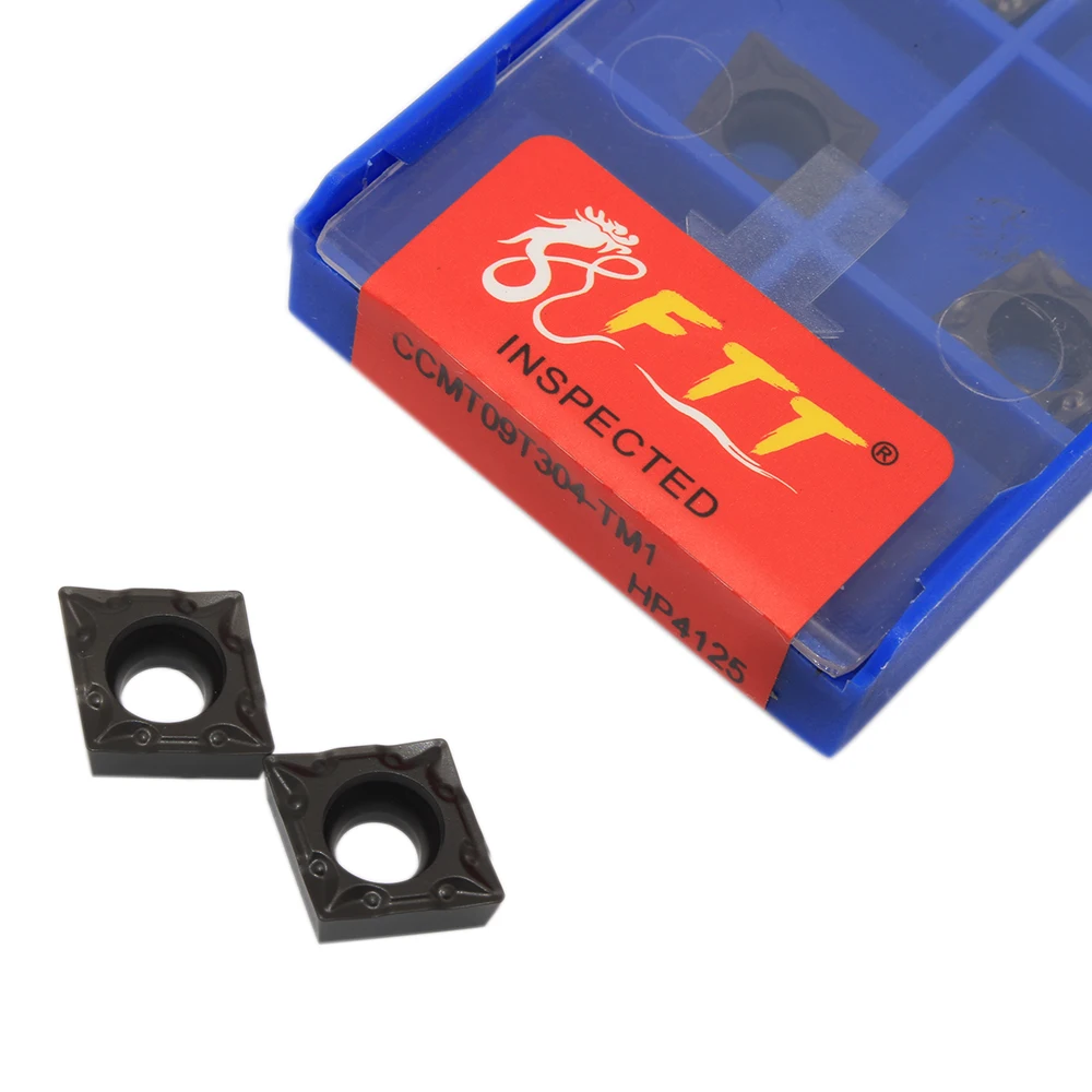 

10PCS CCMT09T304 TM HP4125 Cement Carbide Inserts Internal Turning Tool CNC Lathe Cutting Machine Accessories Processing Steel