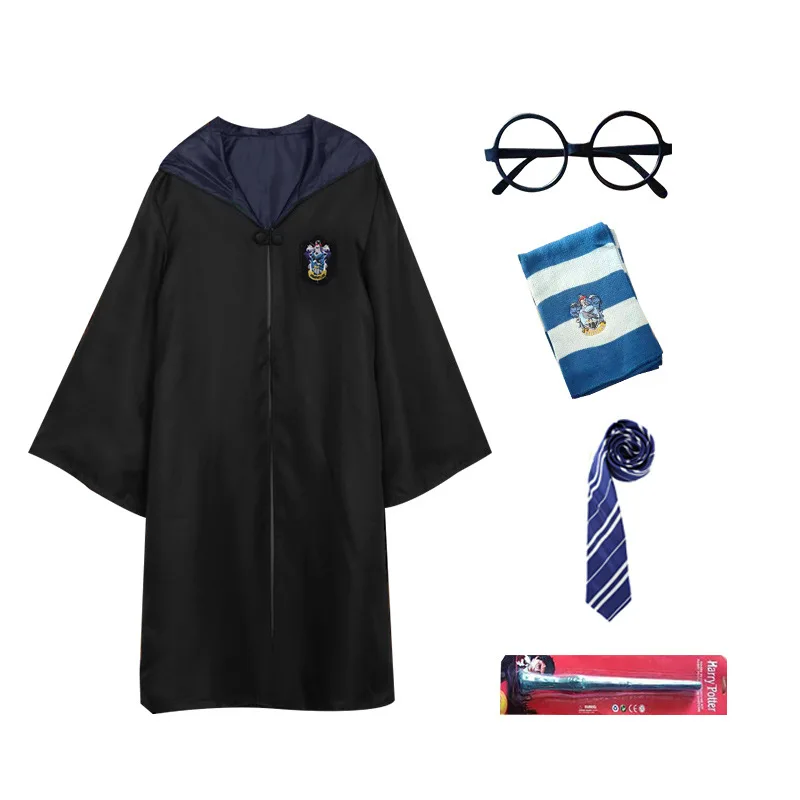 wizard cosplay sorcerer costume for adult party dress slytherin uniform full set magic robe cloak halloween costumes for kids free global shipping
