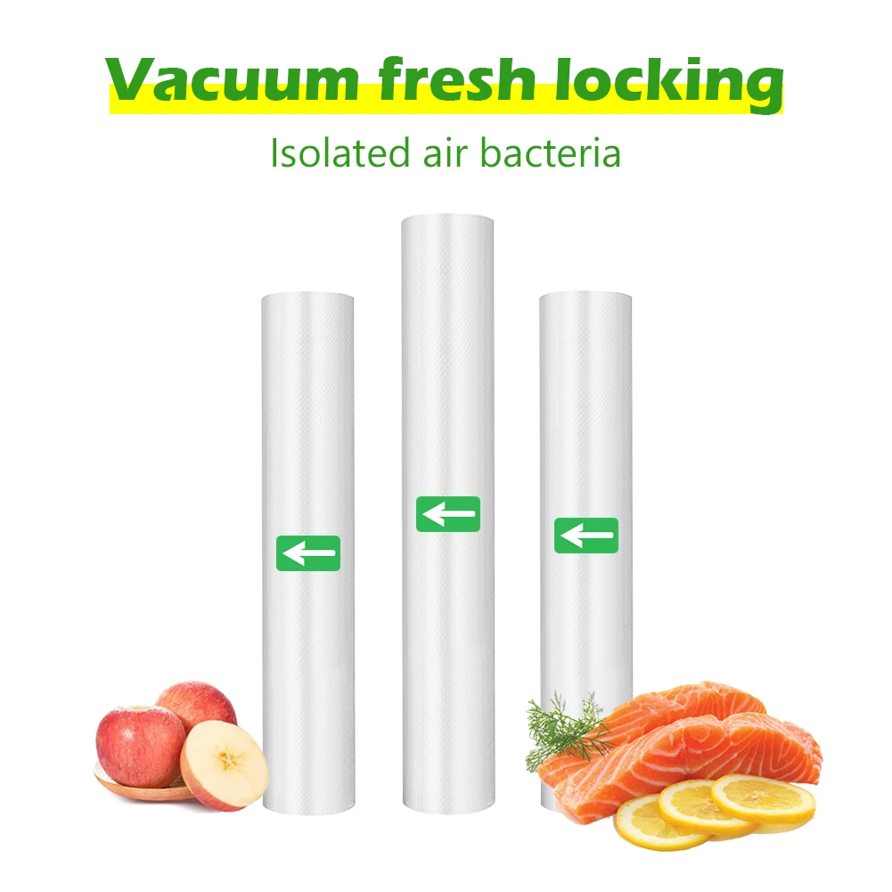 

1pc 12+15+20+25+28cm*500cm Food Vacuum Bags Storage Kitchen Plastic Rolls Saver Packaging Fresh-keeping bag Vacuum Sealer packer