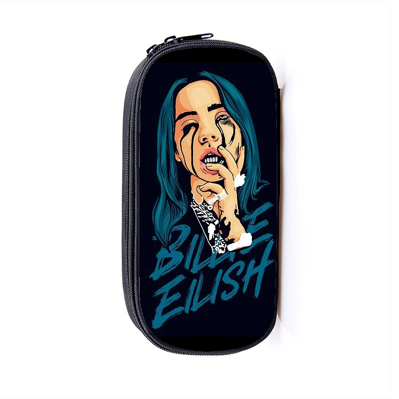 10 Billie Eilish Карандаш Чехол для девочки-подростка, косметическая сумка, школьные принадлежности канцелярские товары сумка для хранения Billie Eilish в стиле "хип-хоп" для макияжа сумка - Цвет: 10