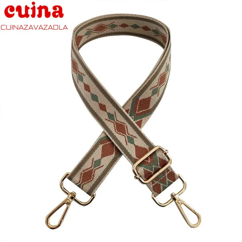 Нейлоновый ремешок для женской сумочки широкий цветной ремень через плечо сумки