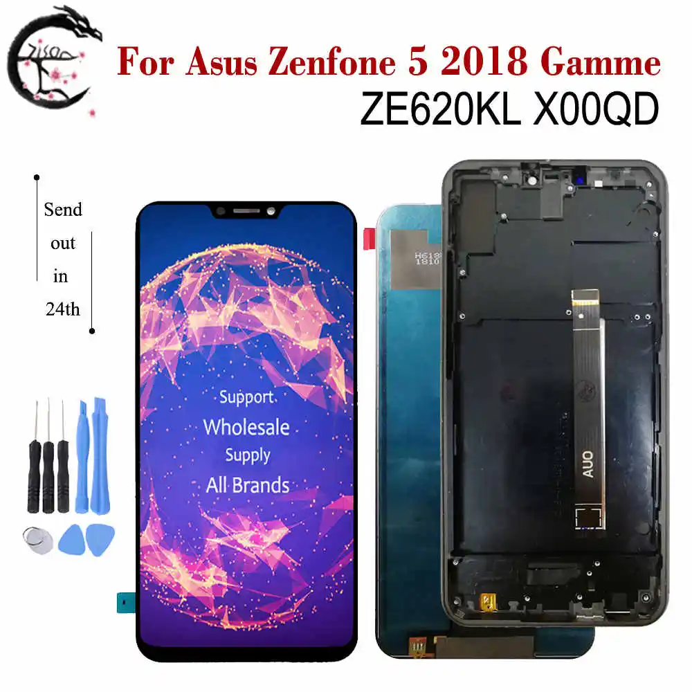 FHD + ЖК дисплей с рамкой для Asus Zenfone 5 2018 Series ZE620KL X00QD сенсорный датчик дигитайзер в