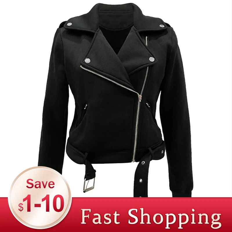 Осень 2019 готические Теплые повседневные женские куртки в стиле High Street белые