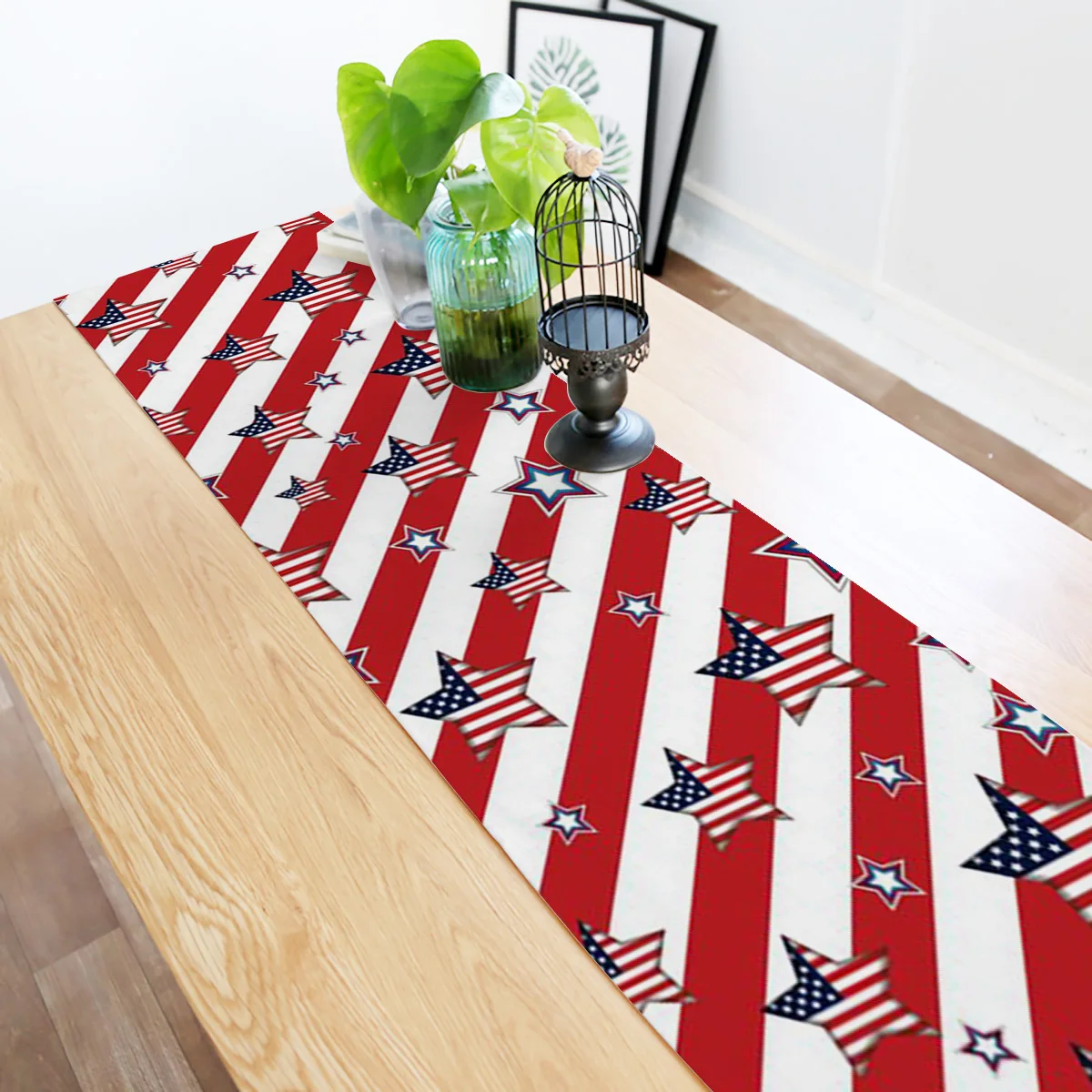 Независимый день ретро-флаг США Звездные Бегуны для свадьбы праздник украшение