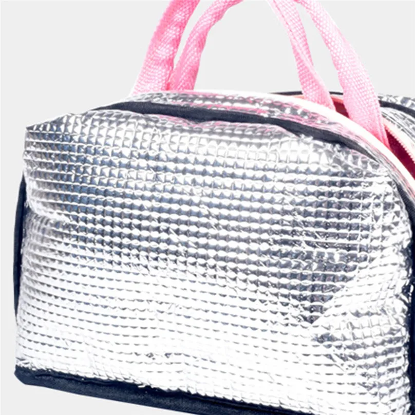 Мультяшная напечатанная сумка для ланча Изолированная коробка на молнии