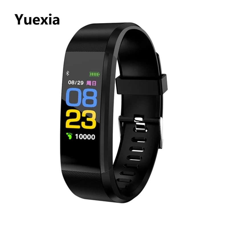 Yuexia 115 Plus Bluetooth Смарт-часы цветной экран водонепроницаемый пульсометр Монитор