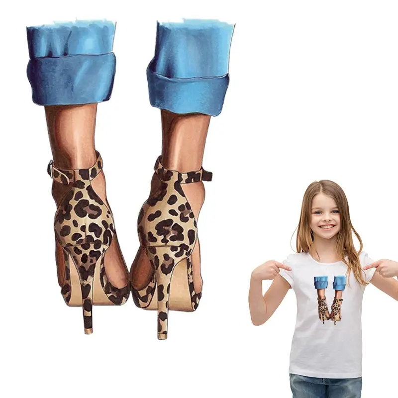 Женская обувь с леопардовым принтом Моющаяся одежда для самостоятельной сборки