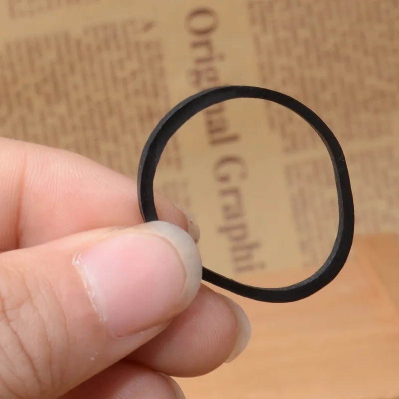 Бренд 100 шт/партия резиновый ремешок для волос черное резиновое кольцо