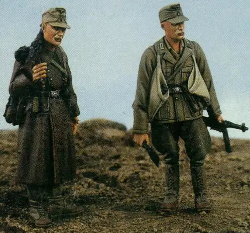 

1/35 WWII German Afrika Korps Machine Gunner & Sapper (2 Figures/Set) Resin Model Kits Verlinden 1517 Unassembled Uncolored