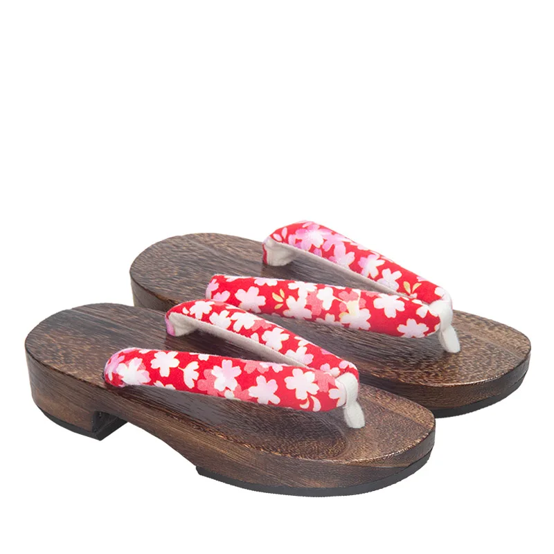 

WHOHOLL Geta Japanese Children's Clogs Kimonos Wooden Slippers For Female Kids Slippers Lovely Lolita Flip Flops Shoes Summer