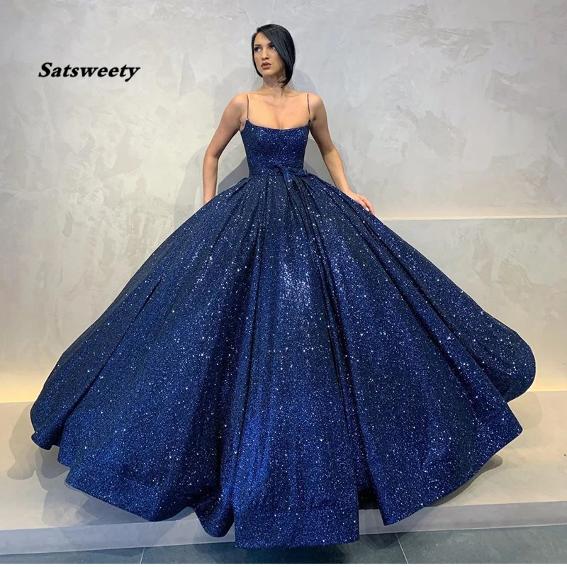Новинка 2021 темно-синие вечерние платья длинное бальное платье на бретельках