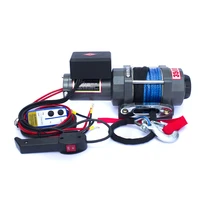 car electric winch 12v 24v 3500lbs electric winch nylon rope with wireless remote control car winch
