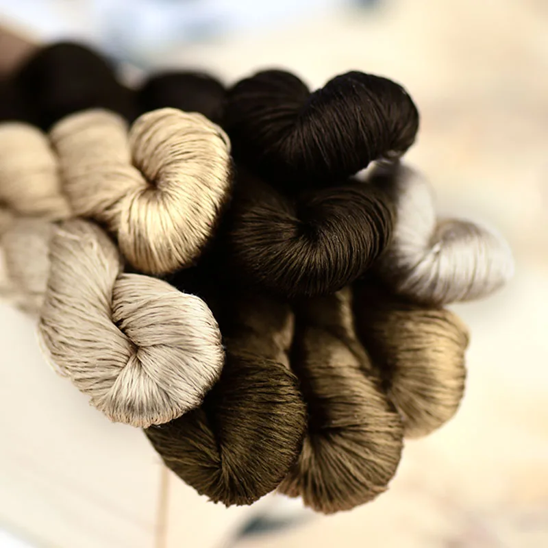 Шелковая нить для вышивки 1 шт./400 м из 100% шелка ручная вышивка крестиком серия