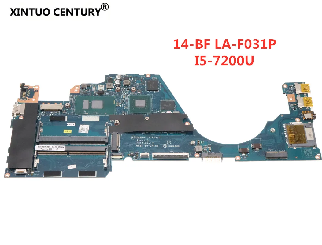 

FOR HP PAVILION 14-BF laptop motherboard LA-F031P w/ I5-7200U CPU 940MX GPU 930577-601 930577-501 930577-001 DDR4
