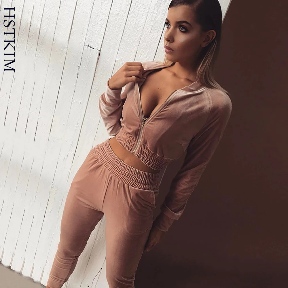 Весенний сексуальный комплект из двух предметов женские короткие топы толстовки