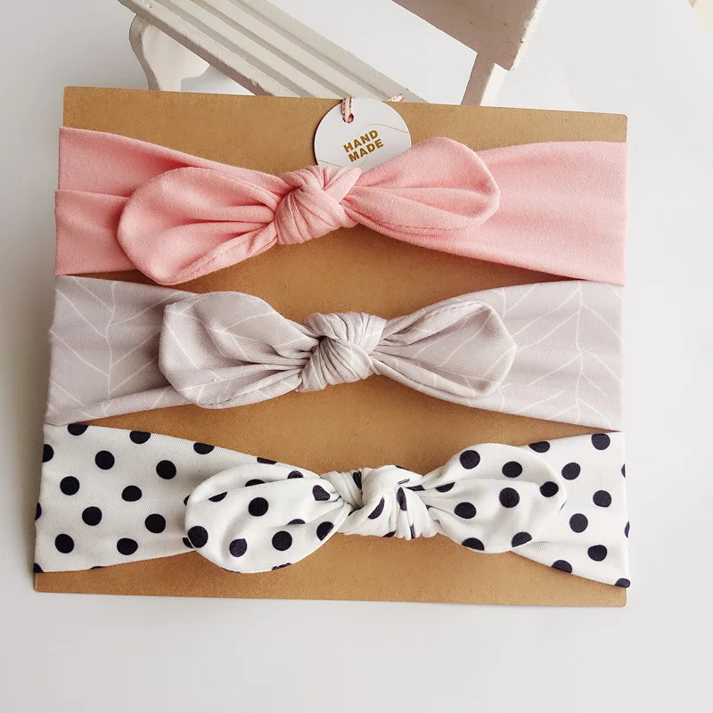 

3 Pcs/set Lovely Bowknot Elastic Head Bands for Baby Girls Headband for Children Baby Accessories Hair Set