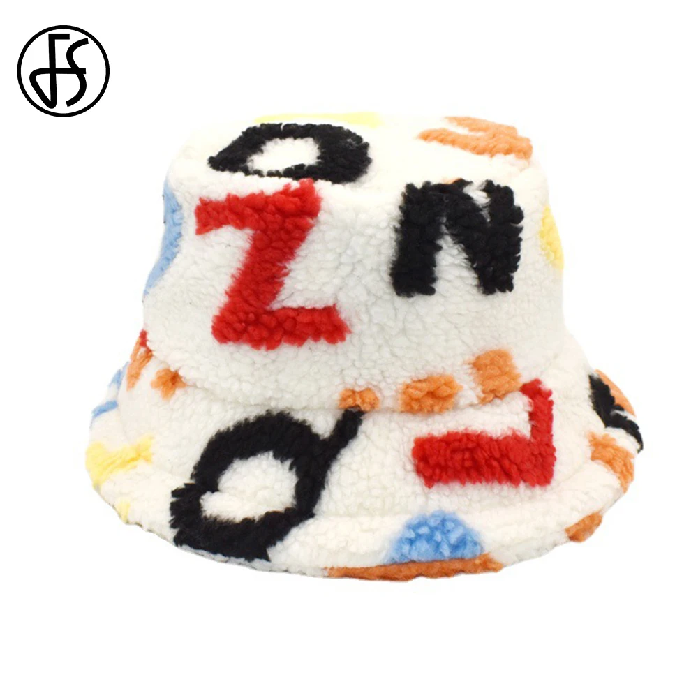 FS осенне-зимние шапки из овечьей шерсти для мужчин и женщин модные плюшевые