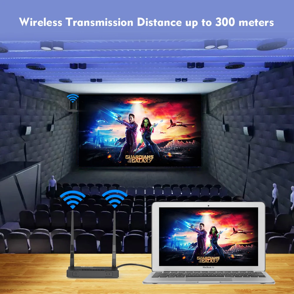 Wavlink 1000ft Беспроводная HD видео передача приемник Система 5 ГГц Full-HD 1920x1080 VGA HDMI удлинитель беспроводной VGA передатчик