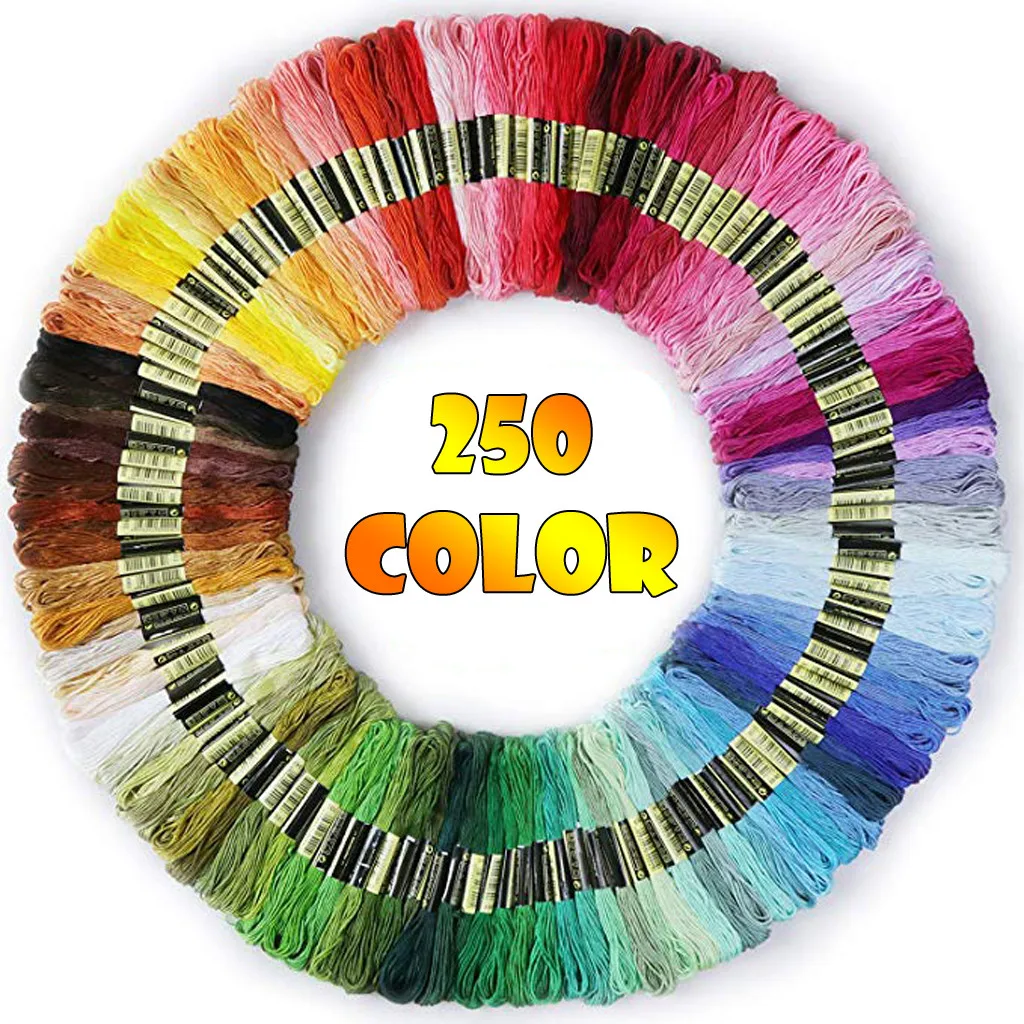 250pc 155/200/250 шт якорь аналогичная Вышивальная нить фирмы DMC Вышивка крестиком хлопок нить шитье, моток пряжи ремесло розничная - Цвет: 250pc