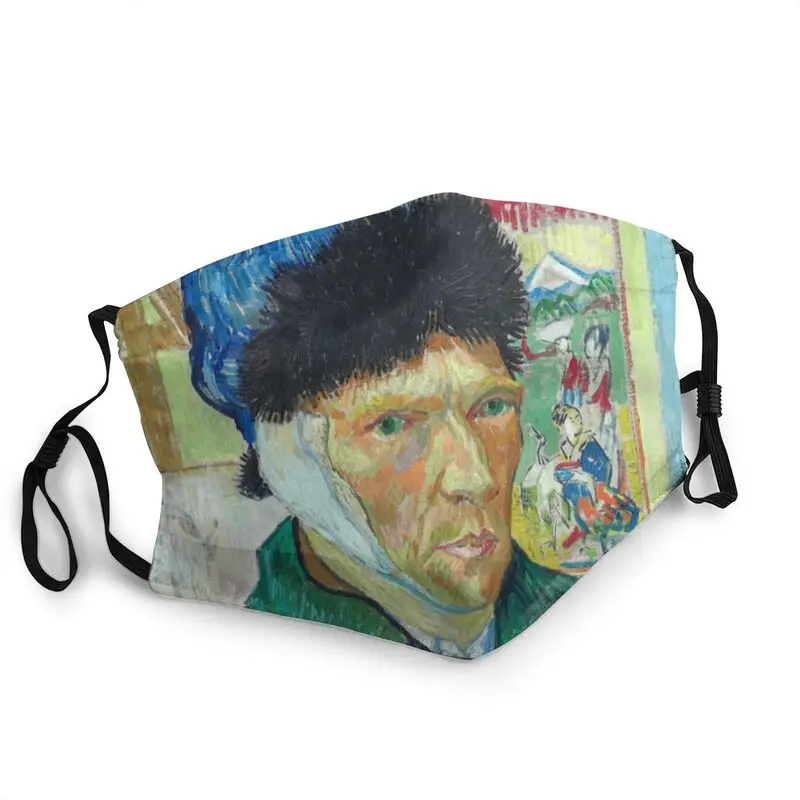 

Self-Portrait With Bandaged Ear Non-Disposable Men Vincent van Gogh Mouth Face Mask Protection Cover Respirator Mouth Muffle