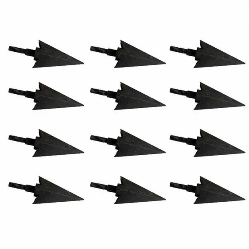 

12pcs 100Grain Steel Broadheads Arrow Heads Tips Points for Archery Hunting Bow Shooting Broadhead Arrowhead