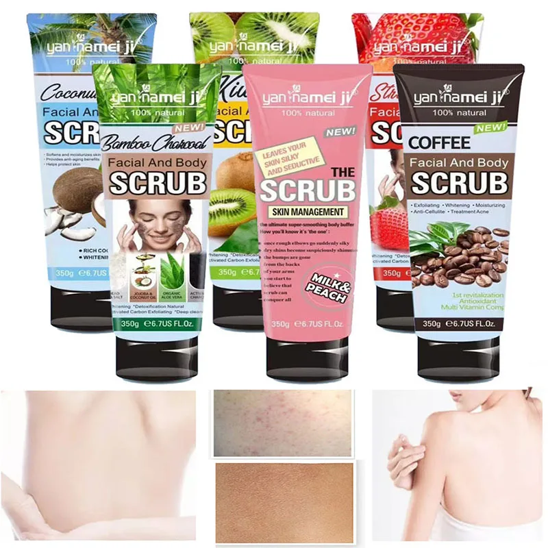 

6kinds Exfoliating Face Scrub Peeling Gel Moisturizing Whitening Lemon Vitamin C Remove Acne Detoxifies And Cleanses All Skin