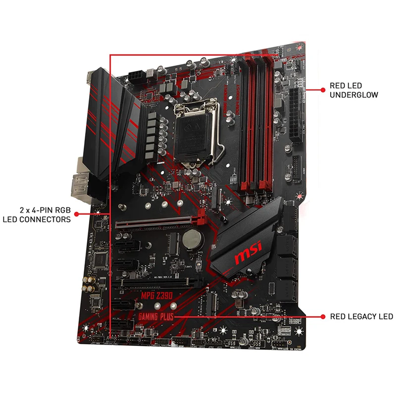 Online MPG Z390 GAMING PLUS Für MSI Intel Z390 LGA 1151 Verwendet Motherboard Ddr4 Core I9 I7 I5 I3 CPU PCI-E 3,0 X16 Slot Spiel Motherboard