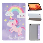 Ультратонкий чехол с красивым рисунком для Samsung Galaxy Tab A7 2020, SM-T500, SM-T505, SM-T507, 10,4 дюйма, прозрачный чехол-книжка с подставкой