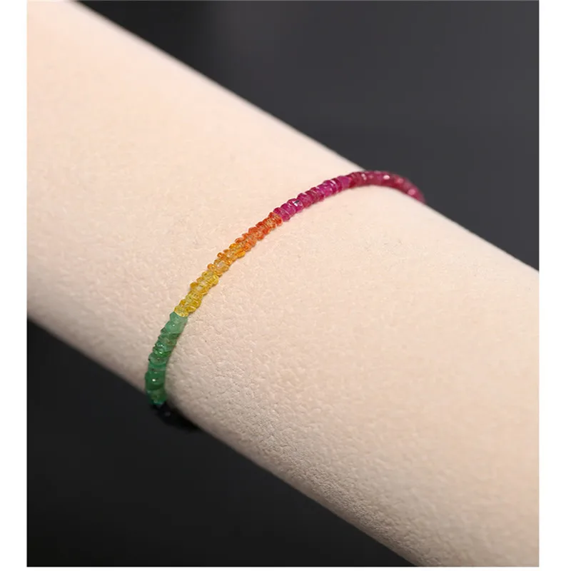 Ограненный Сапфировый Браслет DAIMI женский браслет с драгоценными камнями из