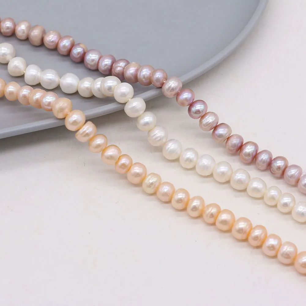 

Бусины Из Натурального пресноводного жемчуга, почти круглые бусины-разделители для изготовления ювелирных изделий «сделай сам», шарм, брас...