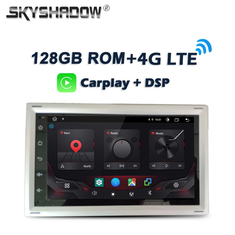 Сенсорный экран Carplay DSP Android 10 0 4G + 128G 8Core dvd-плеер для автомобиля GPS WI-FI Bluetooth радио VW