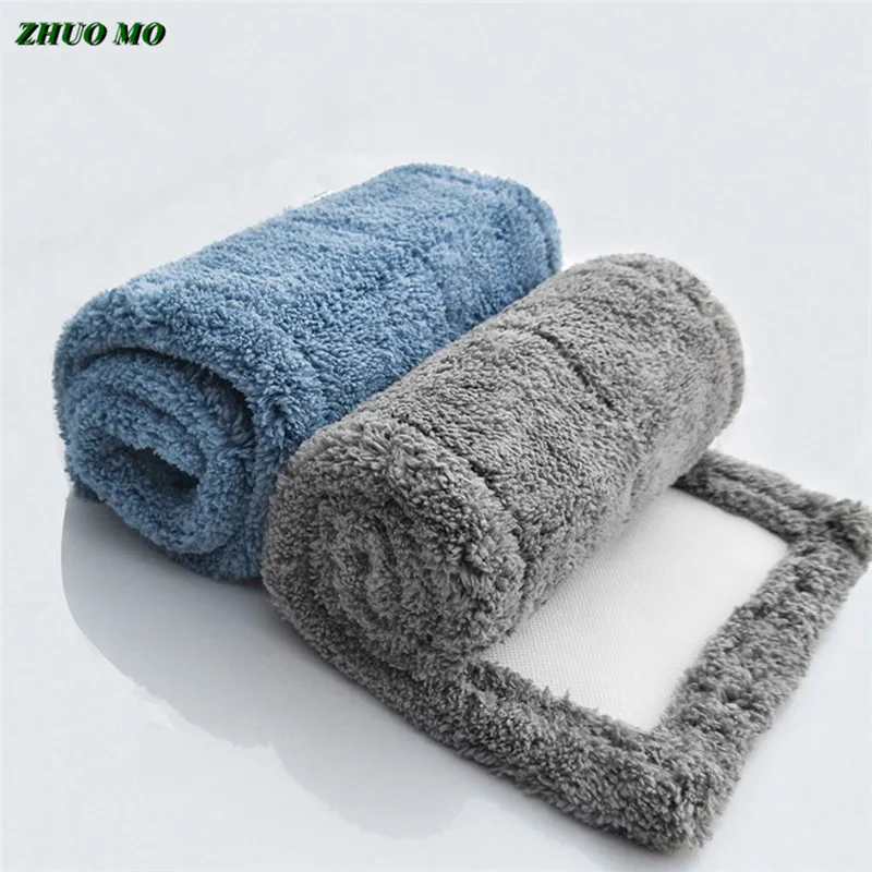

3pcs 43*15cm Thickened absorbent coral Microfiber fleece Mop Head Cloth cover The Mop To Replace Cloth Household Cleaning