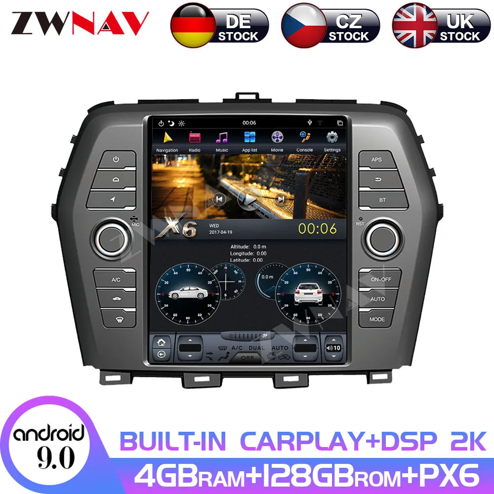 

Автомобильный мультимедийный плеер Tesla, на Android 9, 128 ГБ, 10,4 дюйма, с DSP, для Nissan MAXIMA 2016, 2017, 2018, 2019, радио без DVD