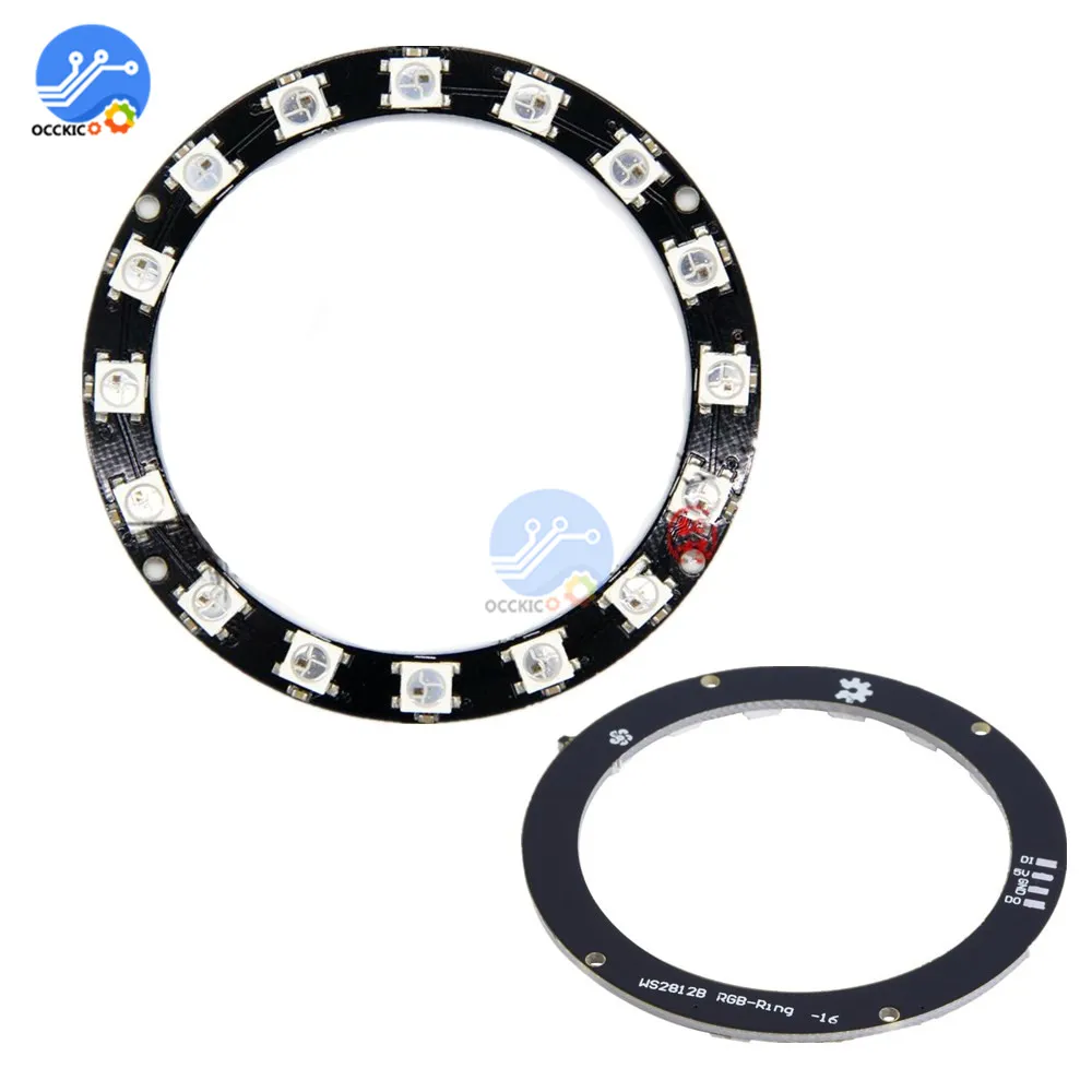 16 бит X WS2812 5050 RGB светодиодный кольцевой светильник со встроенными драйверами 60 мм