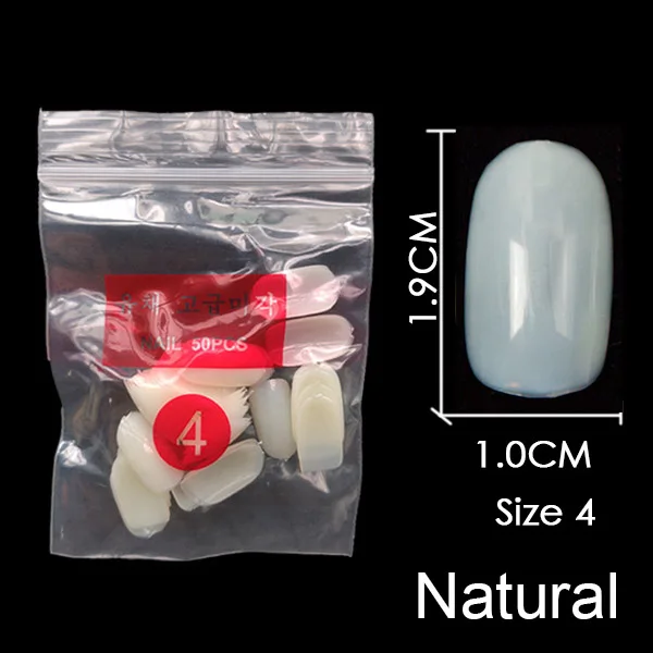 Natural-Size-4 Купите некоторые размеры s коротких круглых накладных гвоздей полный размер ногтей 0 1 2 3 4 5 6 7 8 доступны 3 цвета накладные ногти для ногтей DIY - Цвет: Natural-Size-4