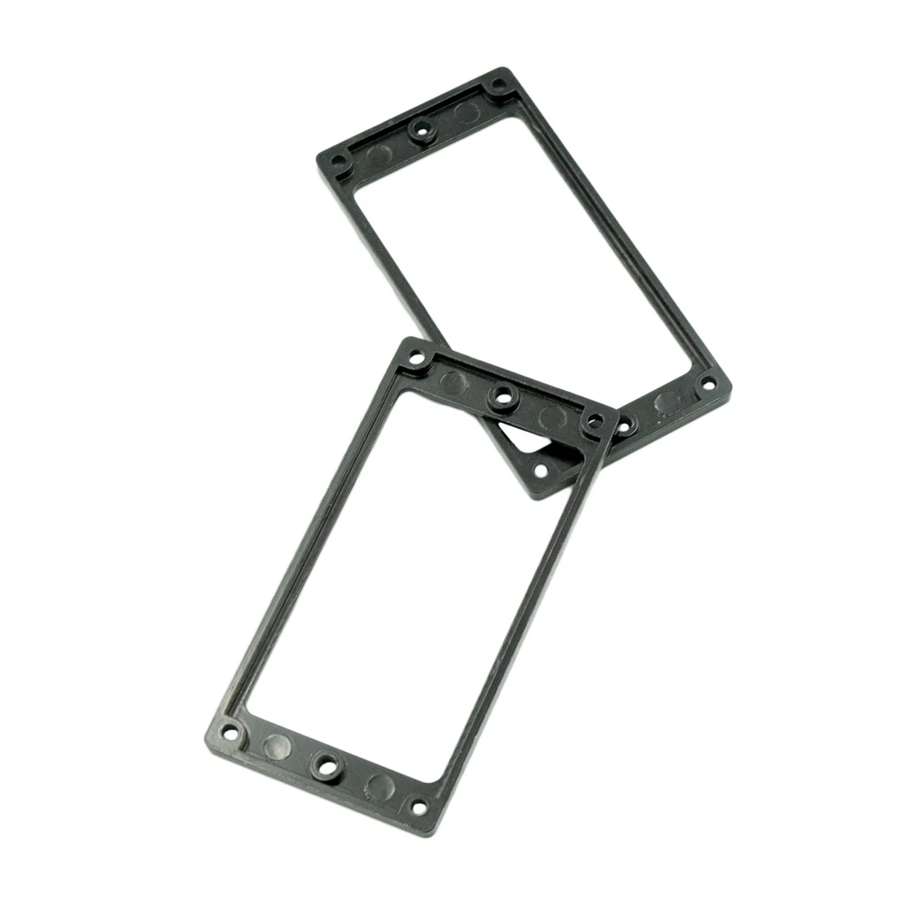 2pcs elektrische gitarre humbucker pickup rahmen montage ring wschrauben flachen boden metall schwarz für gitarre free global shipping