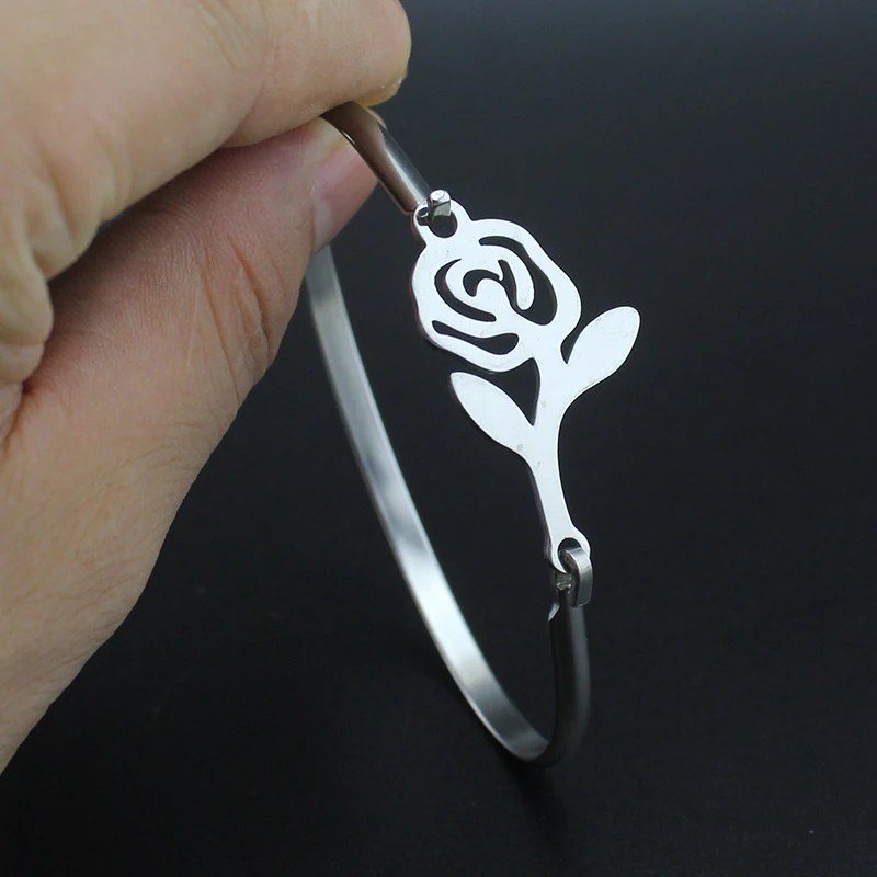 Hapiship цвет нержавеющая сталь милый браслет листок для женщин мужчин ювелирные