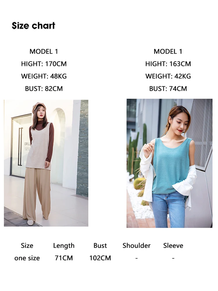 

Woolen Pure Color Solid Summer Tops Fashion Free Size Oversized Woman Sweater Top Vest Women Clothing 2021 chaleco punto mujer