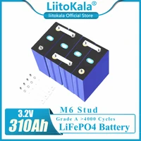 100 new lifepo4 310ah 4 16pcs 3 2v grade a 48v 320ah battery pack diy rv cell and solar energy storage system eu us tax free