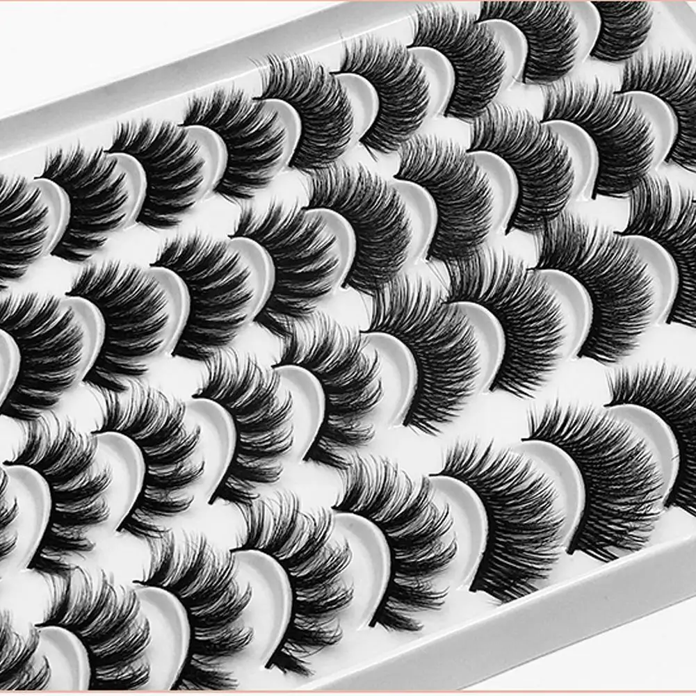 

Ресницы норковые для макияжа, мягкие объемные Длинные Накладные натуральные ресницы, 20 пар, F7T6