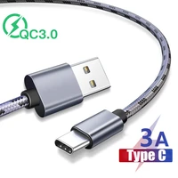 3a usb c cable type c usb cable qc3 0 fast charger wire for tape c phone charging wire quick charge 3 0 cable for samsung xiaomi