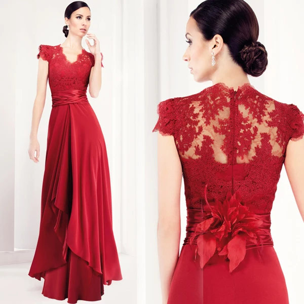 

flower lace appliques short sleeve robe de soiree evening 2018 vestido de festa longo formal gown mother of the bride dresses