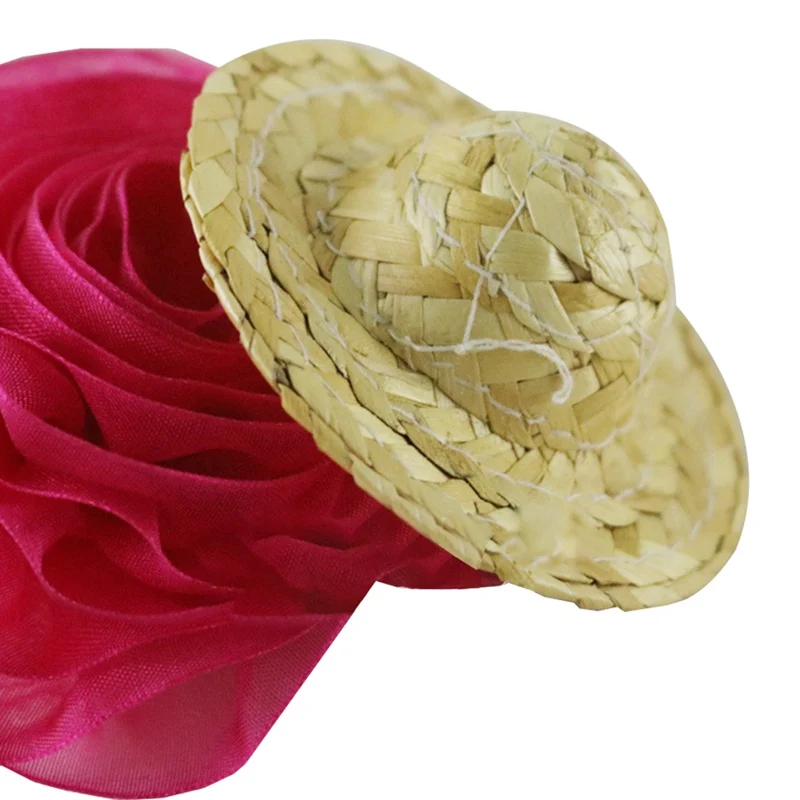 3 шт./компл. мини-кукла соломенная шляпа летняя игра одевание подарок ювелирные