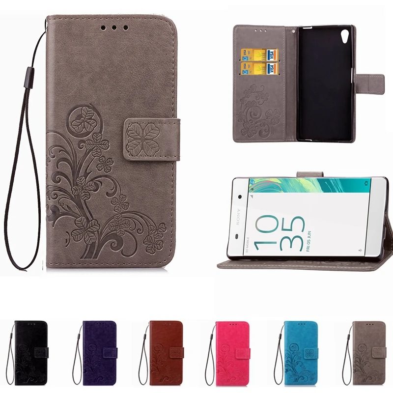 Кожаный чехол книжка для телефона Sony Xperia Z3 Z5 Compact XA XA1 XA2 XA3 L1 L2 XZ XZ1 XZ3 XZ4 1 10 Plus|covers for