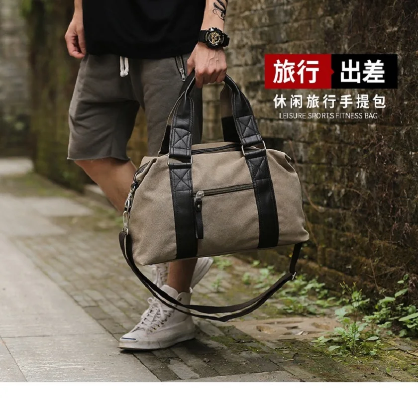 

New men's canvass British canvass travelling bag one - shoulder cross - slung handbag