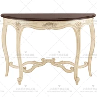 zq american country solid wood console tables french elephant sofa tables carved half round table