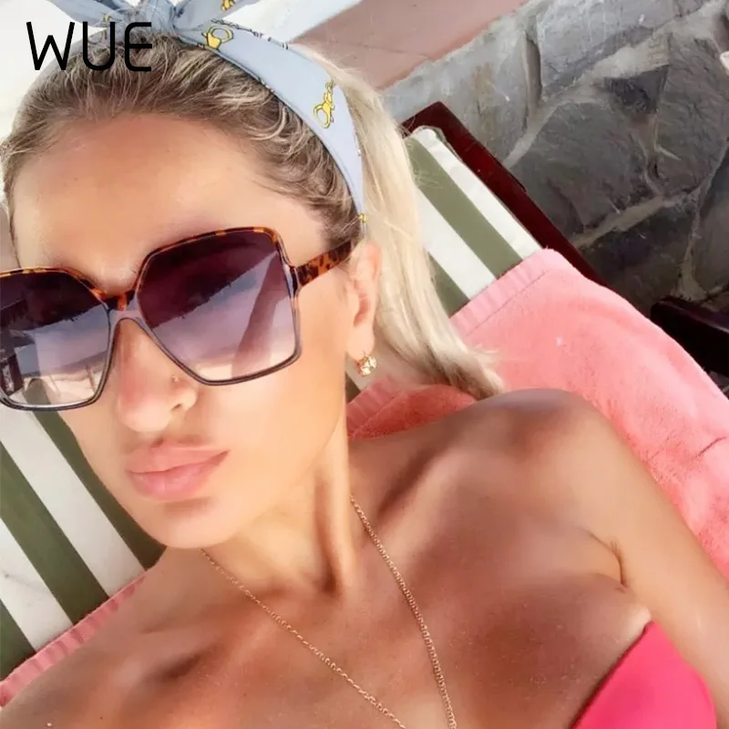 

Women's oversized sunglasses, designer brand gradient sunglasses, fashion ladies oversized sunglasses gradient UV400