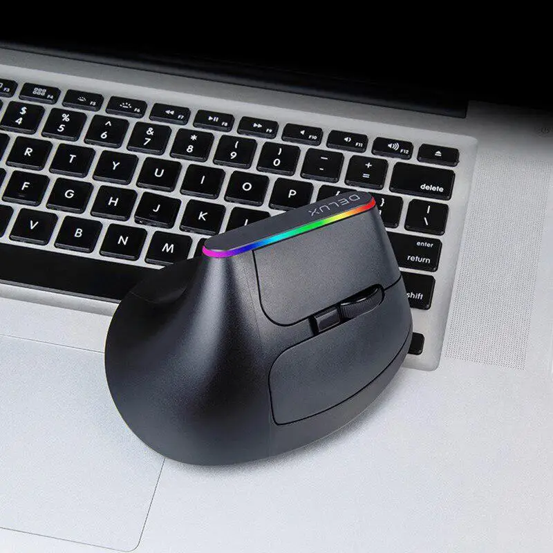 

Ergonomic Vertical Gaming Mouse 2.4G Wireless Gamer Mice Rechargeable 1600dpi 6 Buttons RGB Optical Mouse For PC Laptop Computer